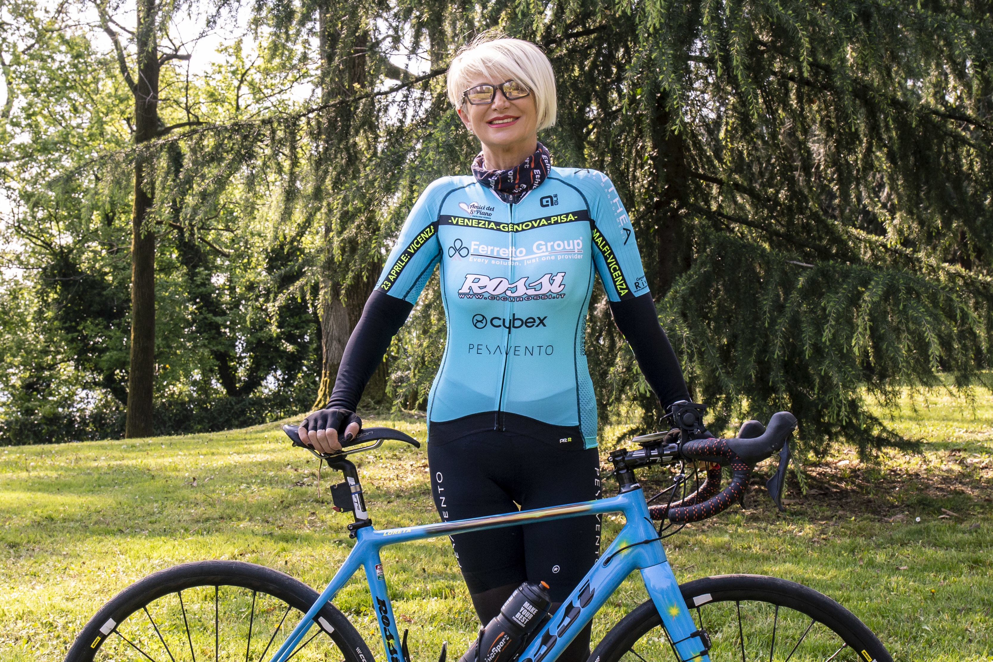 Loretta Pavan giro delle repubbliche marinare ciclismo donna vicenza magazine veneto news VicenzaOro anotizie veneto donne Vicentine gatte Vicentine Ilaria Rebecchi amici del quindi piano Cybex San Bortolo onlus oncologia vicenza malattia 